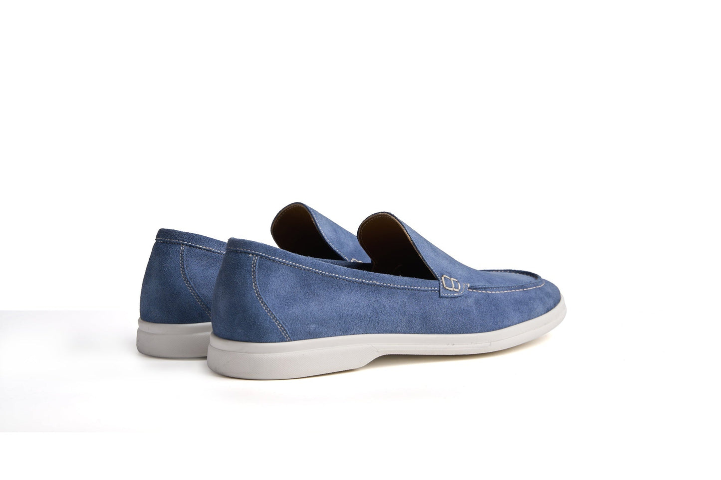 Mocassins Été Daim Italien – Bleu Jeans Iconique