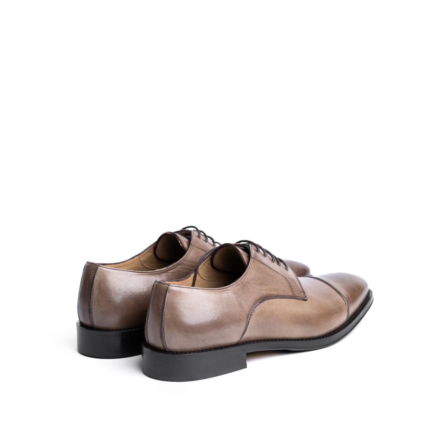 Chaussure Homme- Derby Cap Toe Taupe
