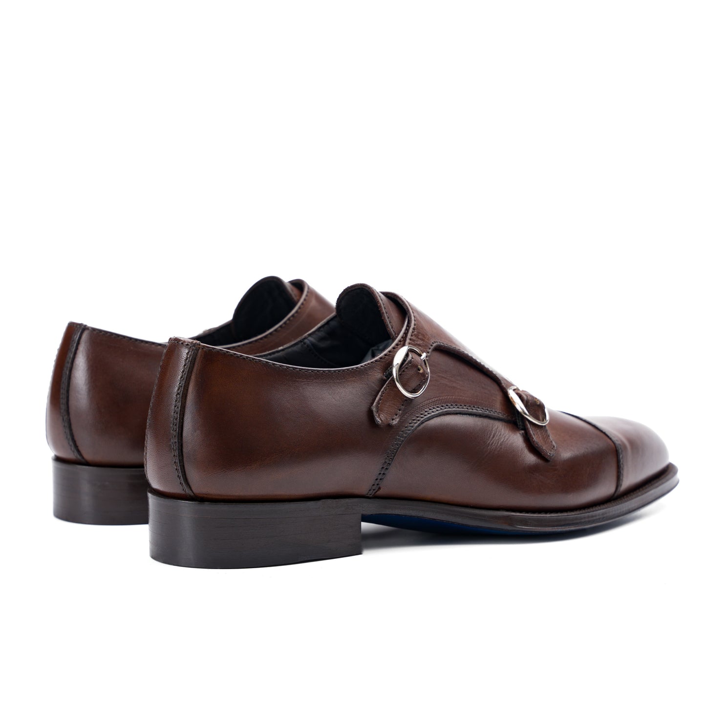 Chaussure Homme - Double Monk Cap Toe Calf Marron