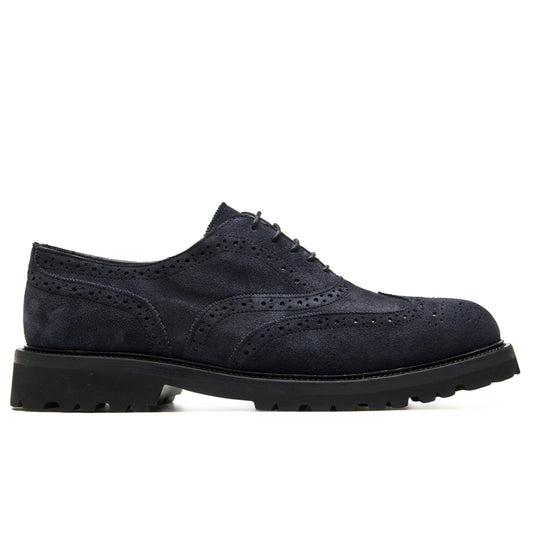 Chaussure Homme - Oxford Wingtip Veau Velours Blue