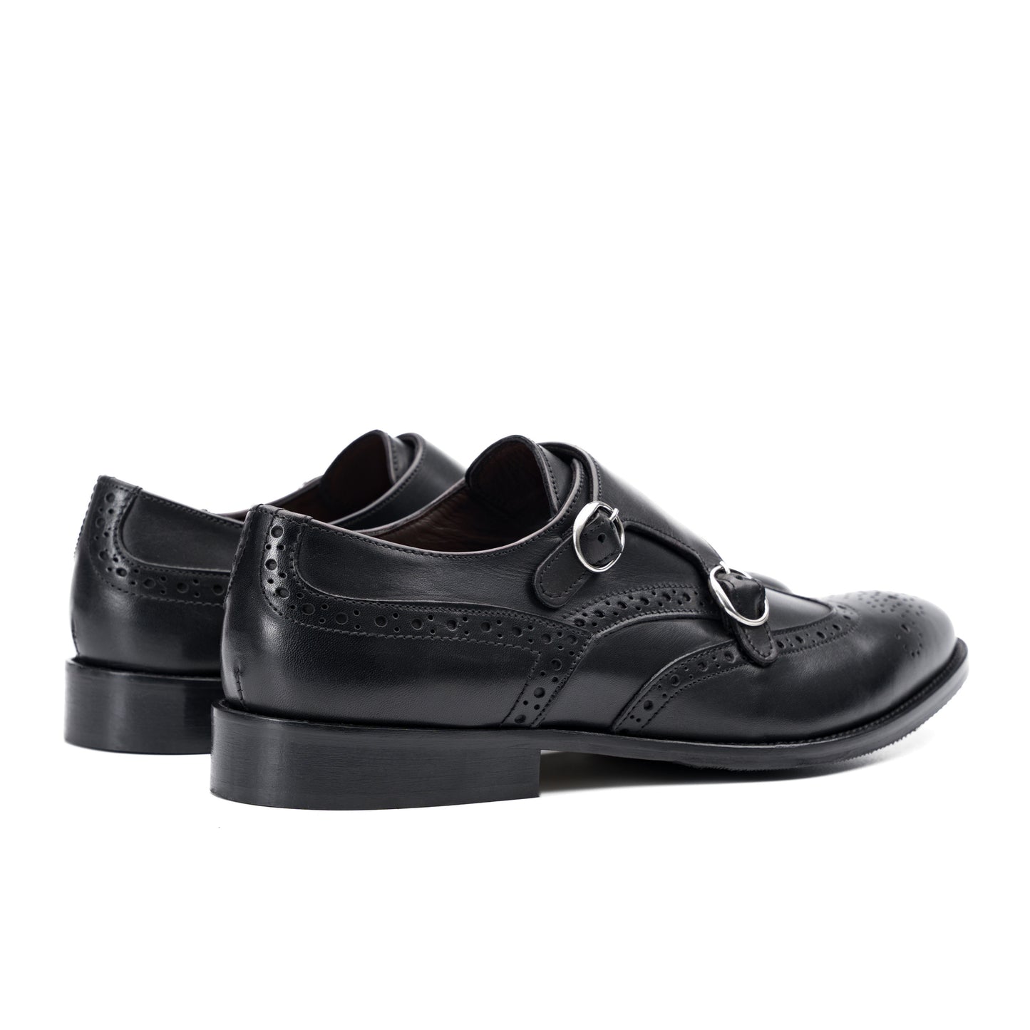 Chaussure Homme . Double Monk Brogue Nero