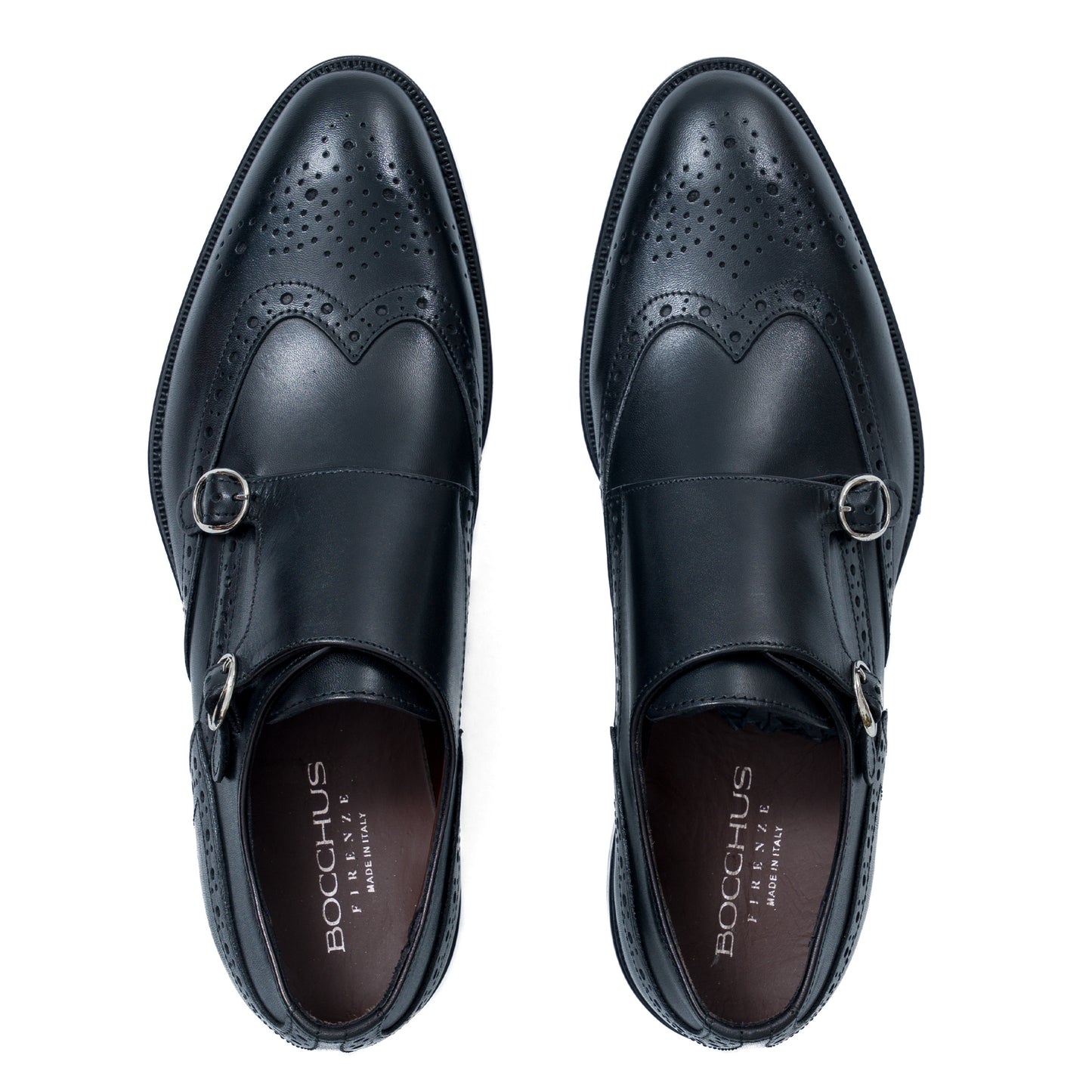 Chaussure Homme . Double Monk Brogue Nero