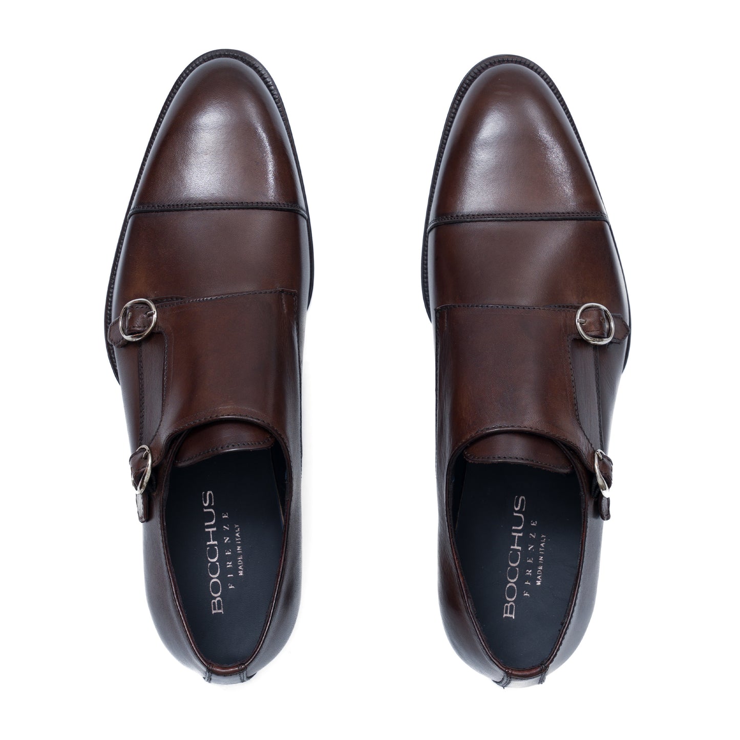 Chaussure Homme - Double Monk Cap Toe Calf Marron