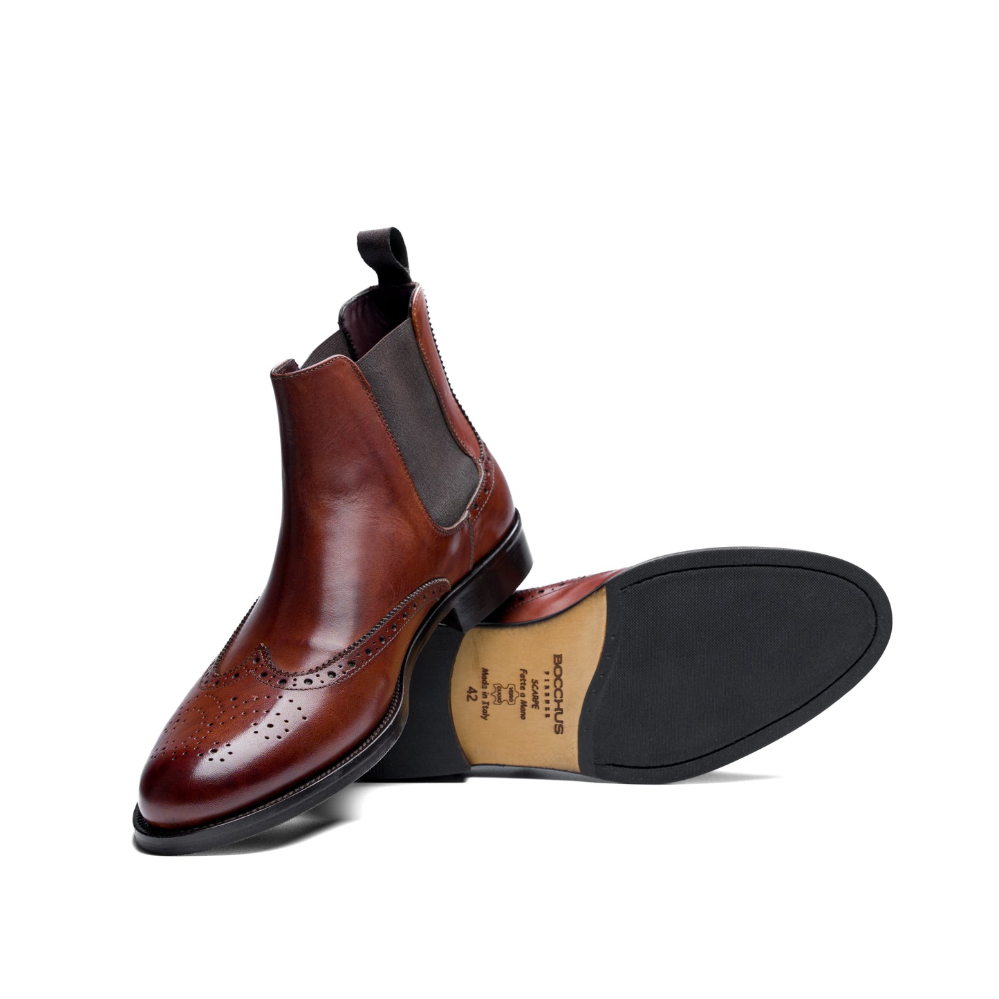 Chaussure Homme - Chelsea Boots Wingtip Crust - BRANDY