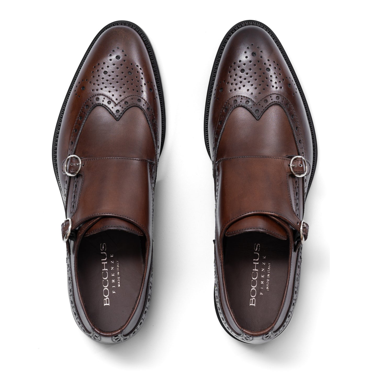 Chaussure Homme -Double Monk Brogue Marron