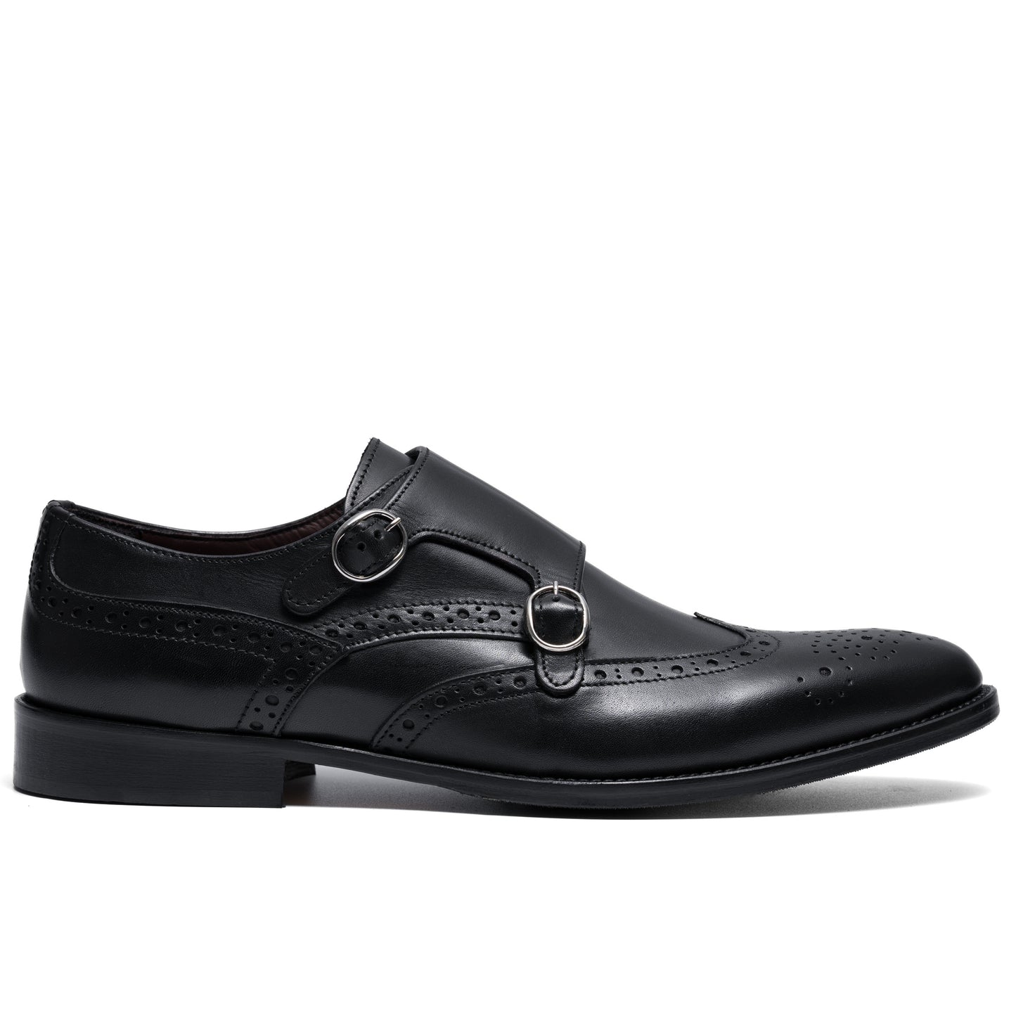 Chaussure Homme . Double Monk Brogue Nero