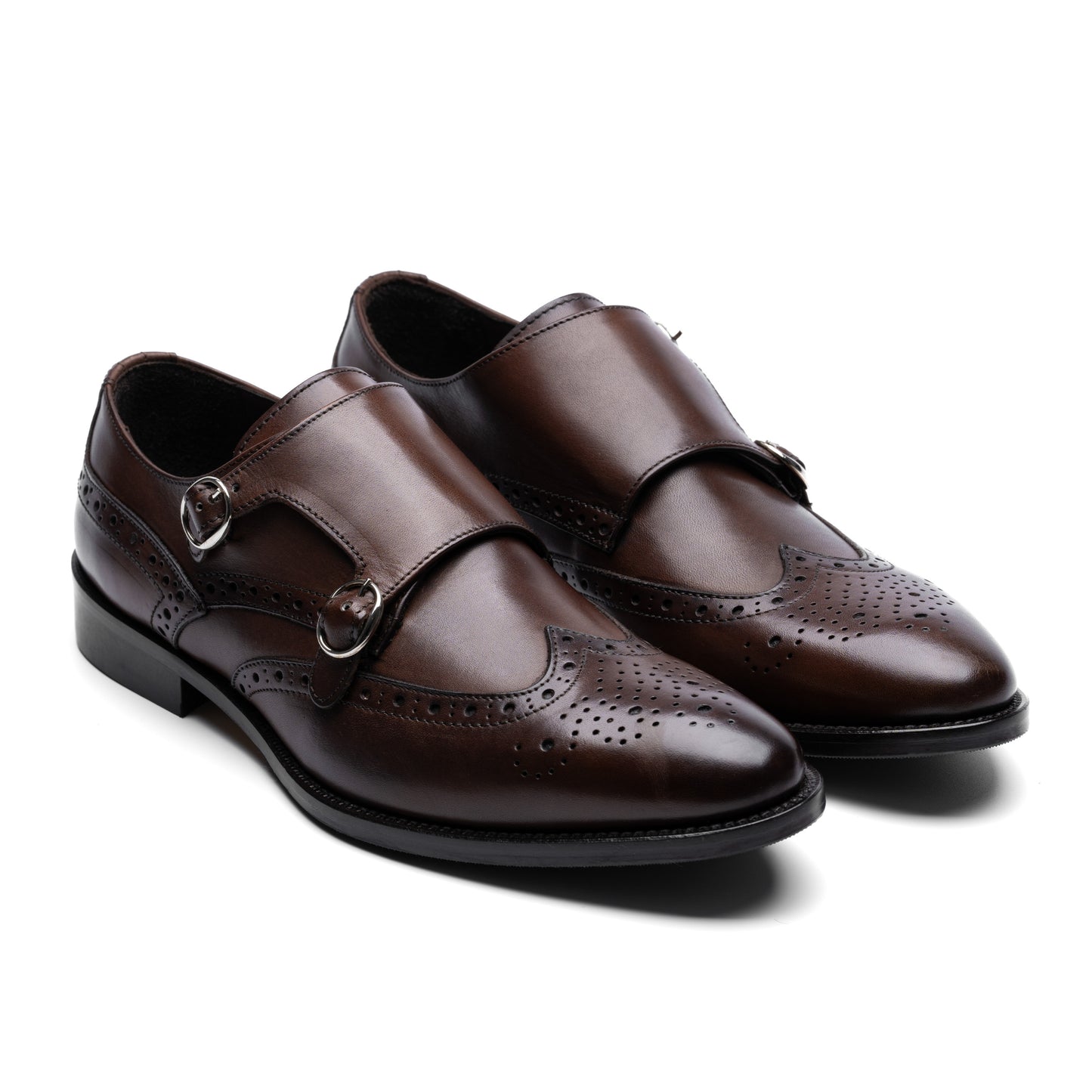 Chaussure Homme -Double Monk Brogue Marron