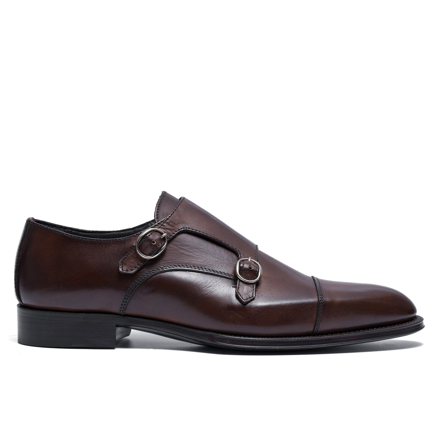 Chaussure Homme - Double Monk Cap Toe Calf Marron