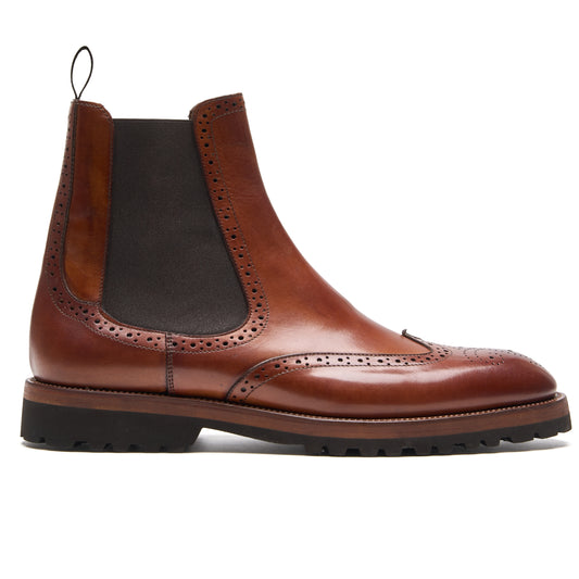 Chaussure Homme - Chelsea Boots Wingtip Vibram Cuio