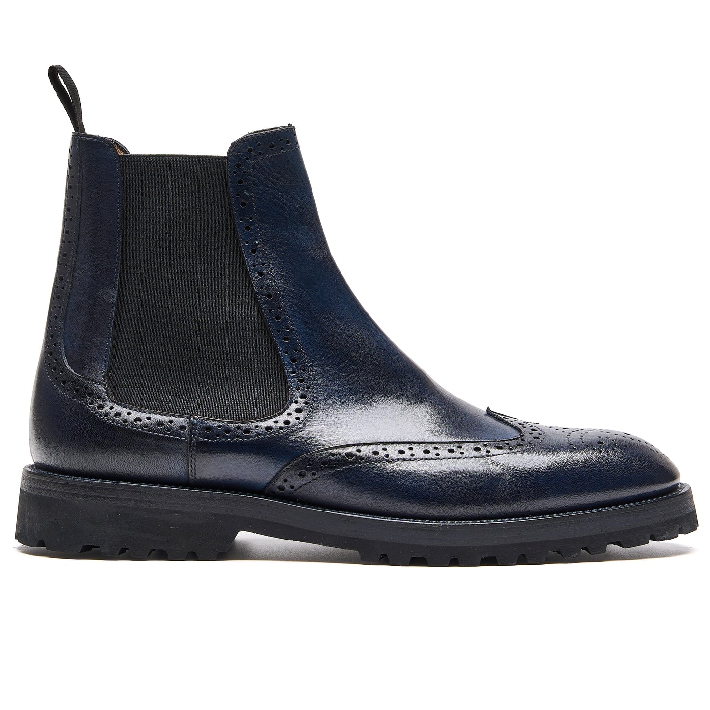 Chaussure Homme - Chelsea Boots Wingtip Vibram Bleu