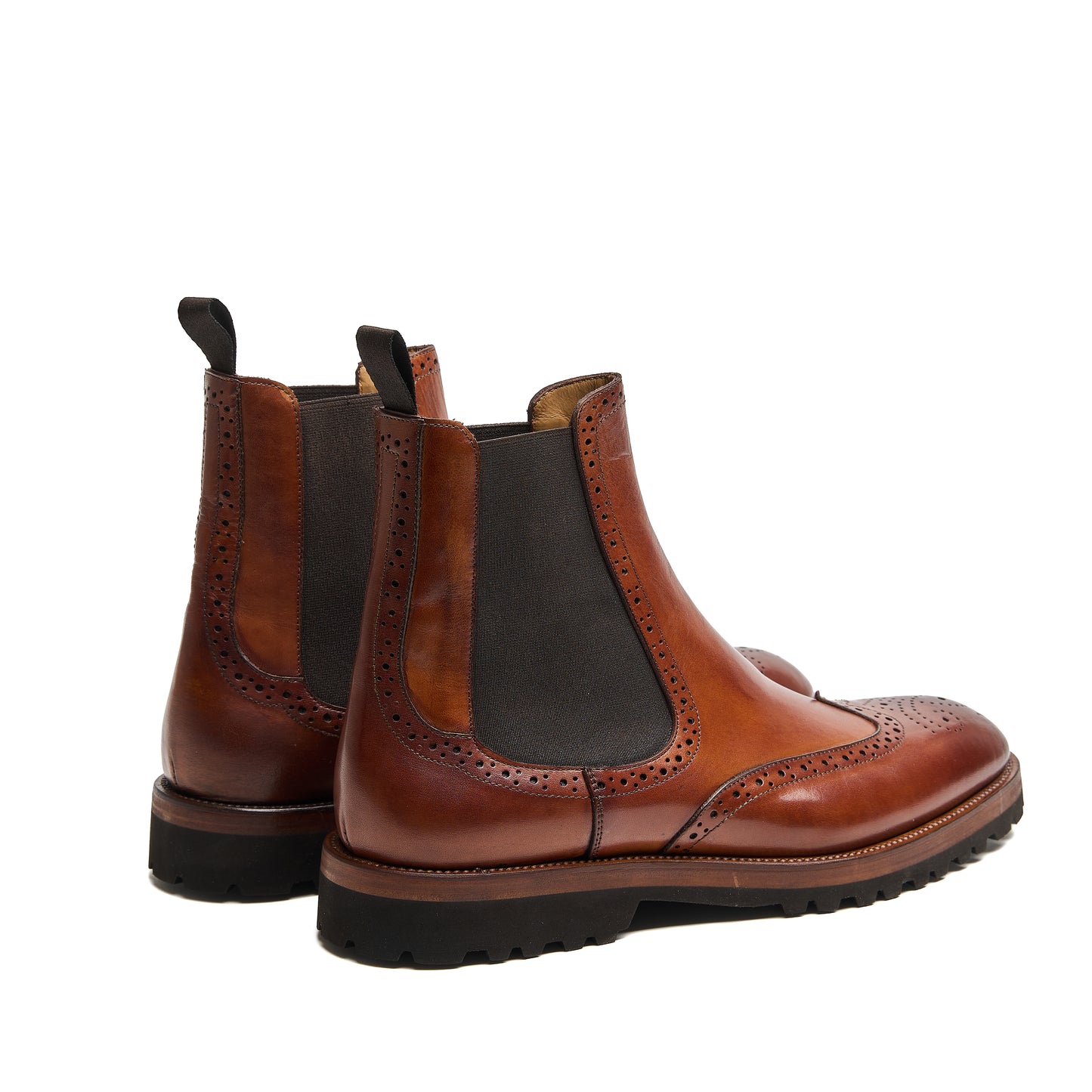 Chaussure Homme - Chelsea Boots Wingtip Vibram Cuio