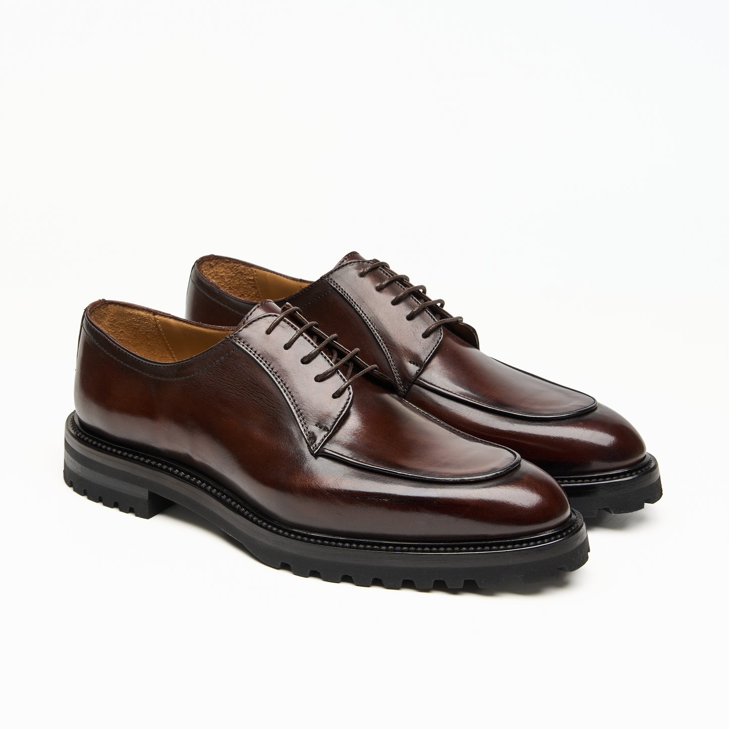 Chaussure Homme - Derby en Cuir de Veau Marron