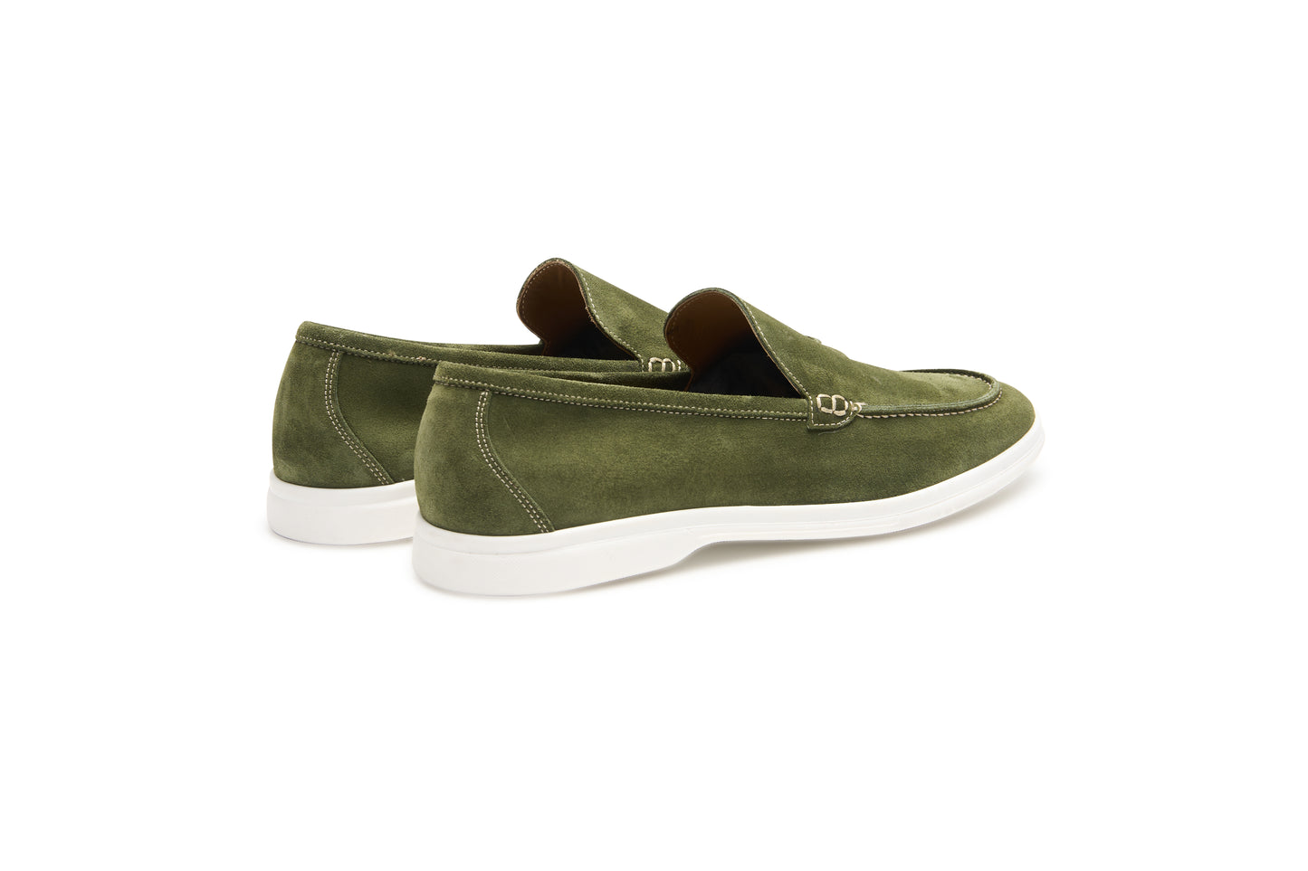 Mocassins Été Daim Italien – Vert Loden Exclusif