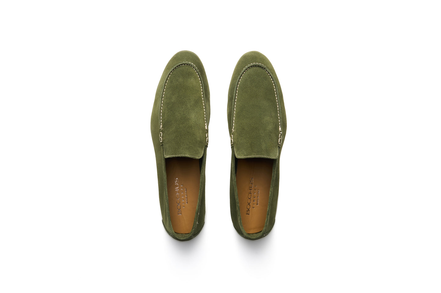 Mocassins Été Daim Italien – Vert Loden Exclusif