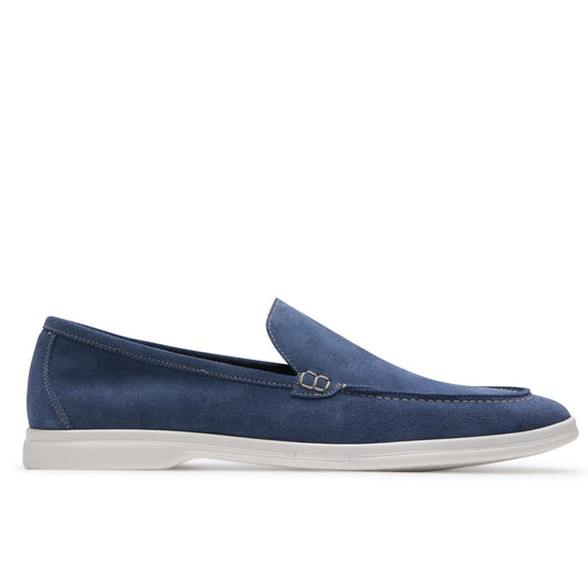 Mocassins Été Daim Italien – Bleu Jeans Iconique