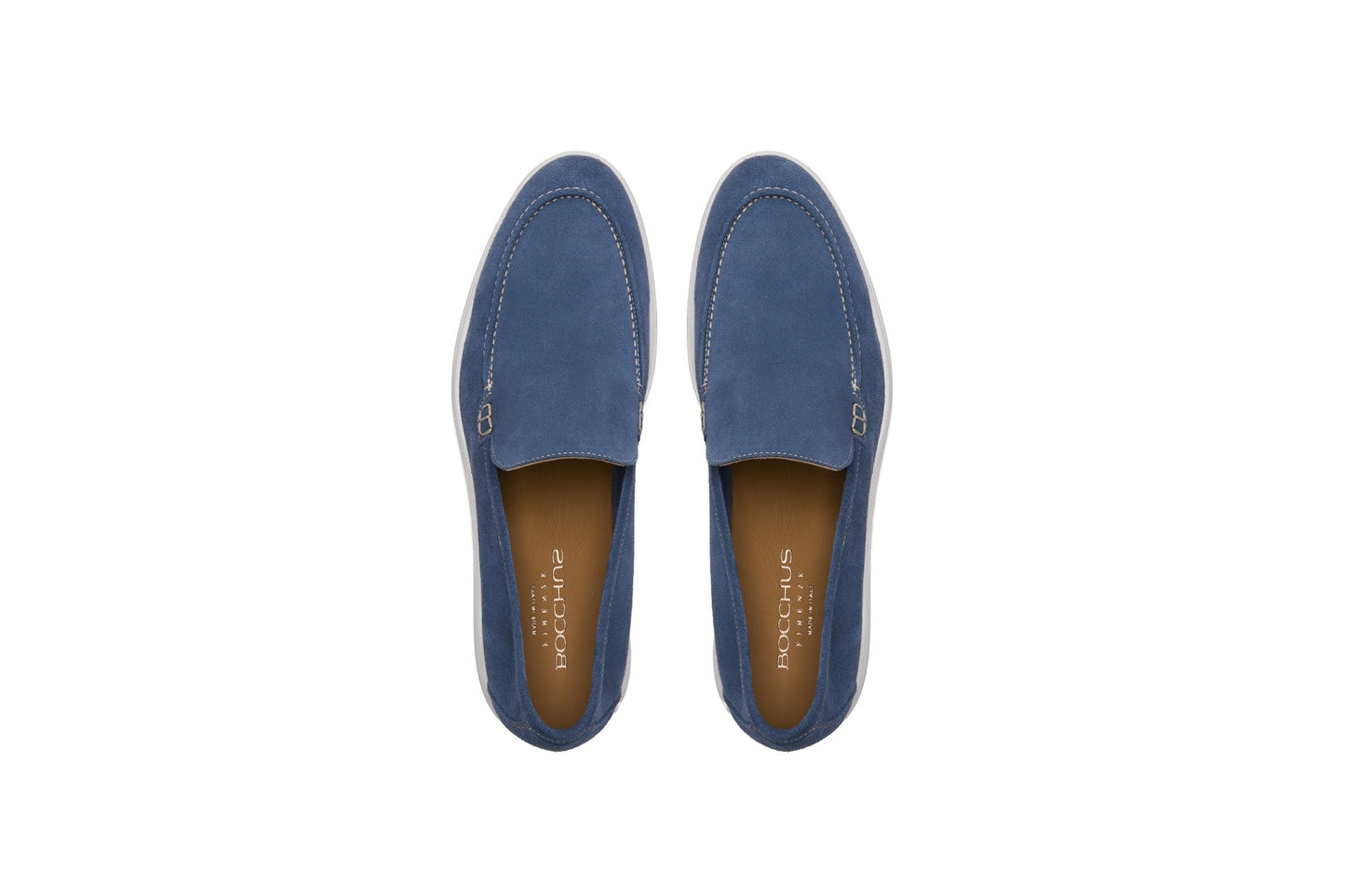 Mocassins Été Daim Italien – Bleu Jeans Iconique