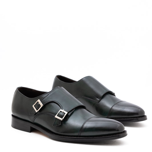 Chaussure Homme - Double Monk Cap Toe - VERDE